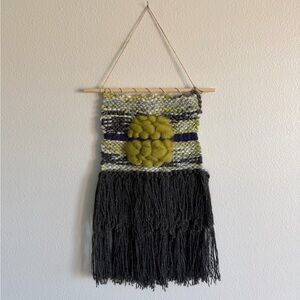 Handmade Woven Wall Hanging with Fringe